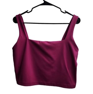 CRZ YOGA Butterluxe Womens Square Neck Sports Bra - Workout Crop Tank size XL